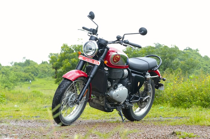 BSA Gold Star 650 price unchanged post GST reform BSA Gold Star 650 front left side static in field